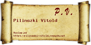 Pilinszki Vitold névjegykártya